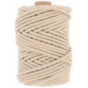 5mm Macrame Cotton Cord Spool - Beige x50m|raw }}