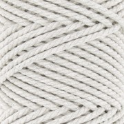 3mm Spool of cotton cord for macramé - Gris Twist x50m