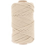3mm Spool of cotton cord for macramé - Beige x50m|raw }}
