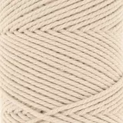 2mm macramé cotton cord spool - Beige x100m