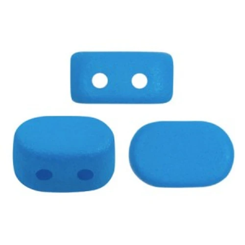 4x6mm Lipsi® Glass beads by Puca® - Capri Blue Light Mat x10g