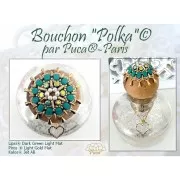 4x6mm Lipsi® Glass beads by Puca® - Capri Blue Light Mat x10g