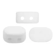 4x6mm Lipsi® Glass beads by Puca® - White Light Mat x10g
