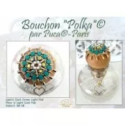 4x6mm Lipsi® Glass beads by Puca® - White Light Mat x10g