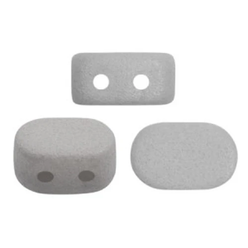 4x6mm Lipsi® Glass beads by Puca® - Grey Light Mat x10g