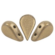 5x8mm Amos® Glass beads by Puca® - Metallic Gold Mat x10g