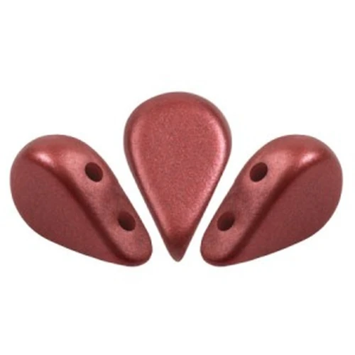 5x8mm Amos® Glass beads by Puca® - Metallic Cherry Mat x10g