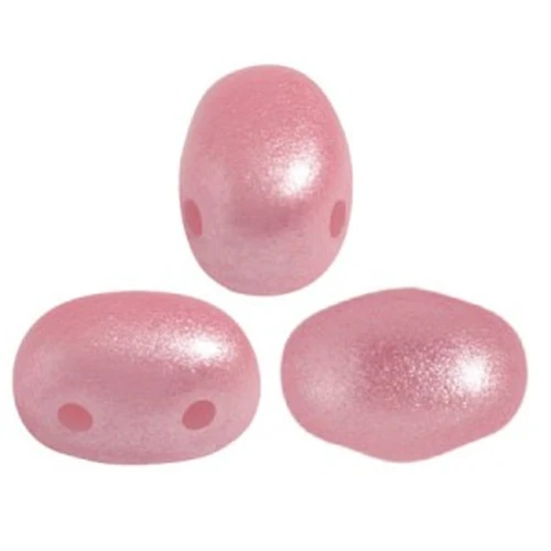 7x5mm Glass beads Samos® by Puca® - Pink Pearl x10g