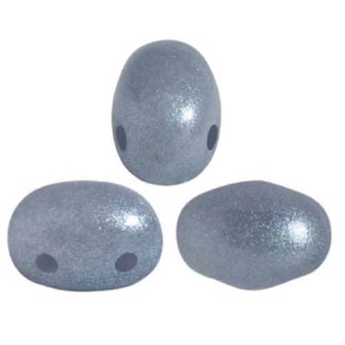 7x5mm Glass beads Samos® by Puca® - Light Blue Pearl x10g