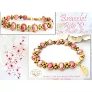 7x5mm Glass beads Samos® by Puca® - Dark Rose Pearl x10g