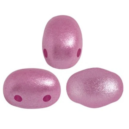 7x5mm Glass beads Samos® by Puca® - Rose Pearl x10g