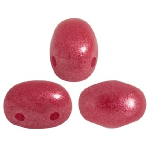 7x5mm Glass beads Samos® by Puca® - Coral Pearl x10g