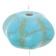 12mm Round pumpkin bead imitation gemstone - Turquoise x1|raw }}