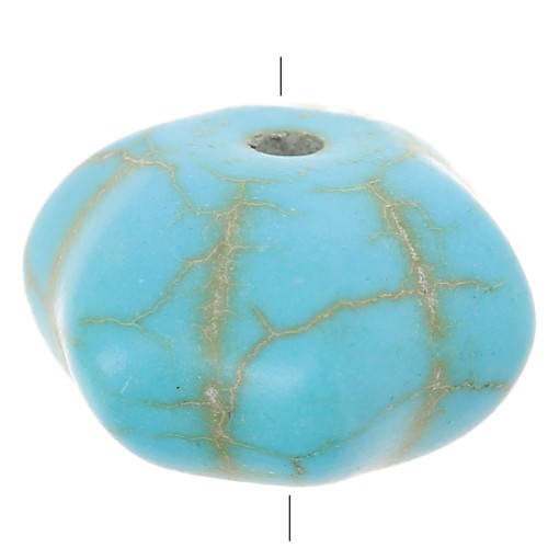 12mm Round pumpkin bead imitation gemstone - Turquoise x1