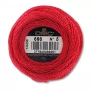 DMC cotton pearl  n°5 Red (666) x45m