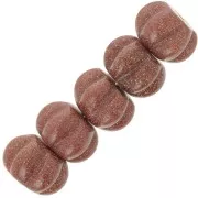 12mm Round pumpkin bead imitation gold stone - imitation sunstone x1