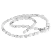 6x4mm Gemstone olive beads - Howlite x40cm