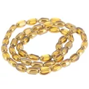 Topaz - 7x4mm glass Faceted olive beads - Topaz - Gold x31cm 7x4mm glass Faceted olive beads - Topaz - Gold x31cm