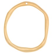 47x41.5mm Oval irregular pendant - Fine gold plated x1