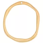 47x41.5mm Oval irregular pendant - Fine gold plated x1