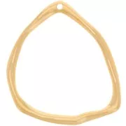 39x35mm Irregular triangle pendant - Fine Gold plated x1