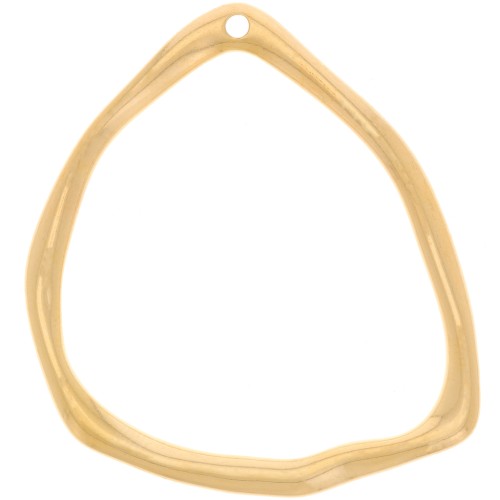 39x35mm Irregular triangle pendant - Fine Gold plated x1