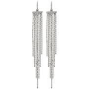 85mm 304L stainless steel hoop earrings with fringe pendant x2|raw }}