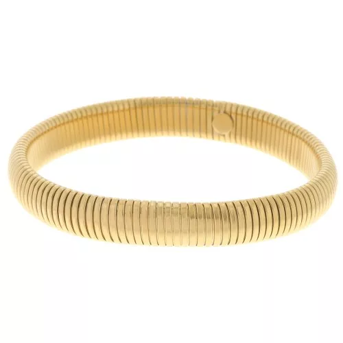 68 mm beaded bracelet - 10 mm wide - 304L Gold-plated stainless steel x1