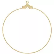 Earring hoops 40mm fine Gold plated x2