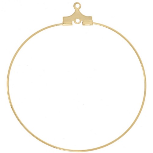 Earring hoops 40mm fine Gold plated x2