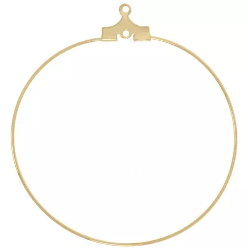Earring hoops 40mm fine Gold plated x2