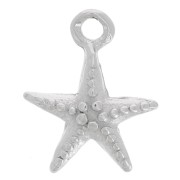 10x8mm Stainless Steel 316L Starfish Charm x1