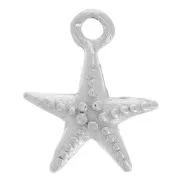 10x8mm Stainless Steel 316L Starfish Charm x1