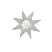 5mm 316L stainless steel stick-on star elements with zirconium oxide x4