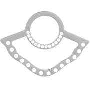 14x19mm 316L stainless steel Fan pendant multi-hole for weaving x1|raw }}