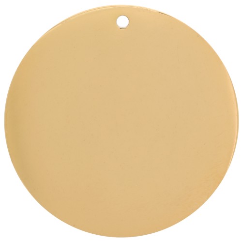 20mm 316L stainless steel Round pendant - Gold x1