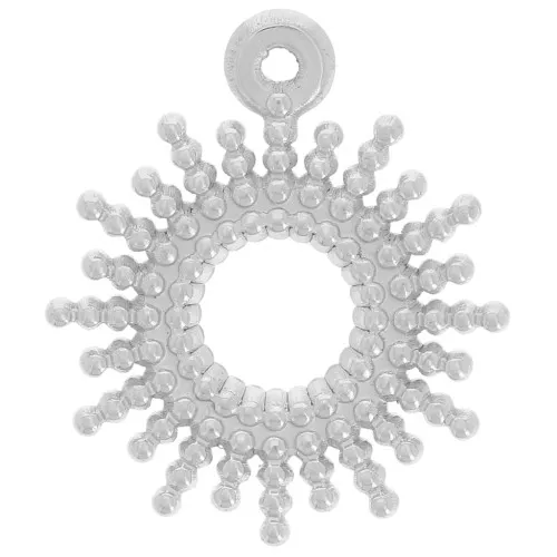 15mm 304L stainless steel Sun pendant with small balls x1