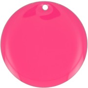 25mm Round metal and epoxy resin sequin - Neon pink x1|raw }}