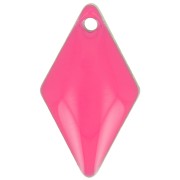16x9mm Metal and epoxy resin rhombus - Neon pink x8