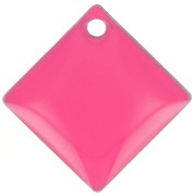 16x16mm Square metal and epoxy resin sequins - Neon pink x8|raw }}