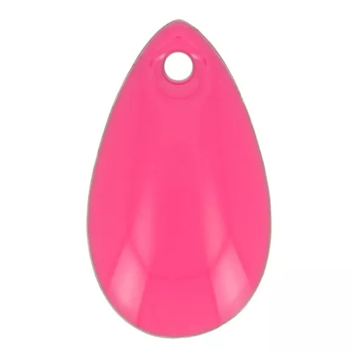 14x8mm Metal and epoxy resin sequin drops - Neon pink x8
