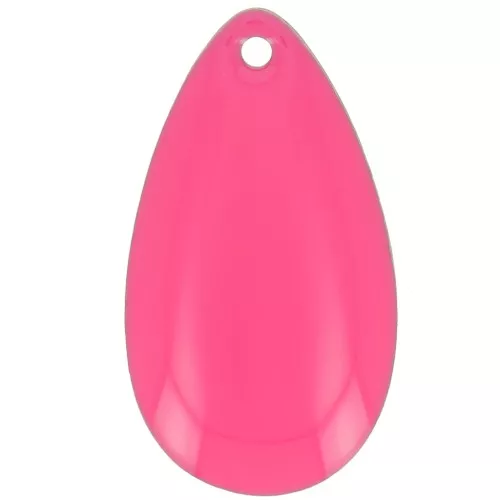 21x11.5mm Metal and epoxy resin sequin drops - Neon pink x8