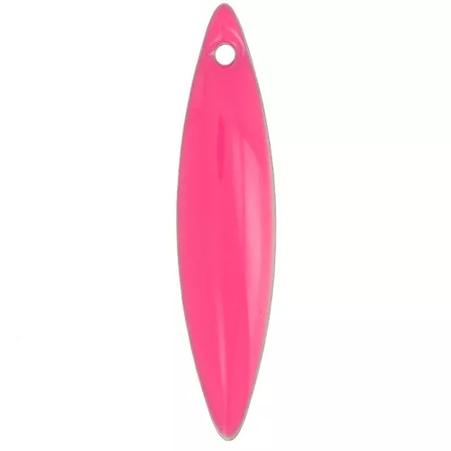 25x5.5mm Metal and epoxy resin navettes - Neon pink x10