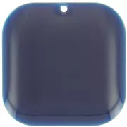 22mm Rounded square sequin in metal and epoxy resin - Midnight blue x1