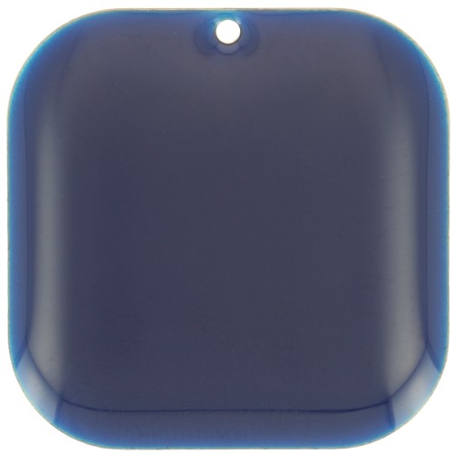 22mm Rounded square sequin in metal and epoxy resin - Midnight blue x1
