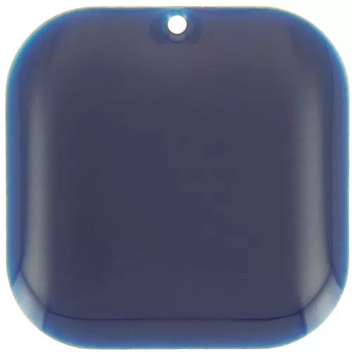 22mm Rounded square sequin in metal and epoxy resin - Midnight blue x1