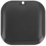 22mm Rounded square sequin in metal and epoxy resin - Black x1|raw }}