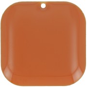 22mm Rounded square sequin in metal and epoxy resin - Terracotta x1|raw }}