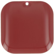 Rounded square sequin in metal and epoxy resin 22 mm - Dark red x1|raw }}