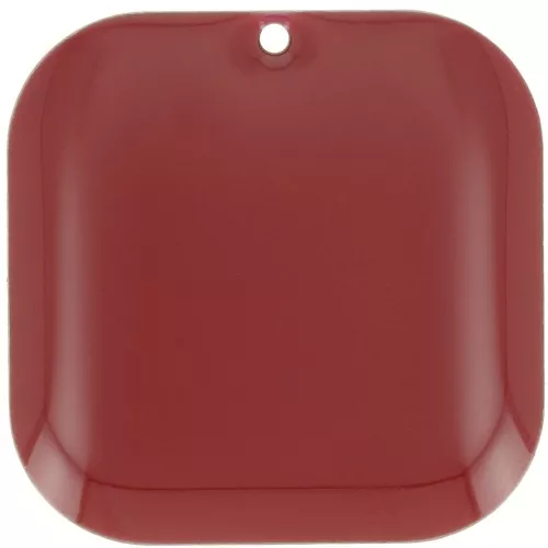 Rounded square sequin in metal and epoxy resin 22 mm - Dark red x1